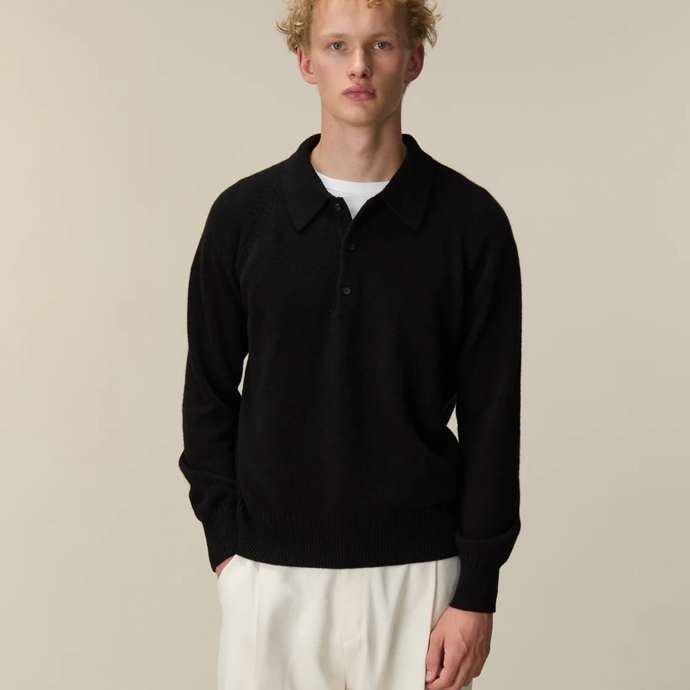 Neiman Marcus Black Cashmere & Silk Sweater
